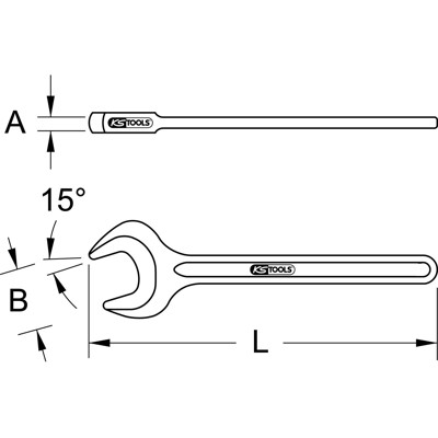 Bild von KS Tools Montagewerkzeug BRONZEplus Einmaulschlüssel 9/16" 963.7218, 963.7218