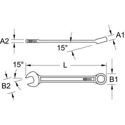 Bild von KS Tools, Schraubenschlüssel, BRONZEplus Ringmaulschlüssel (15/16")