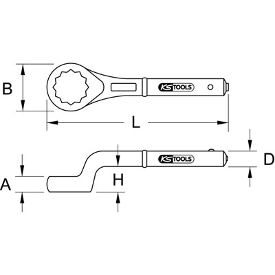Bild von KS Tools Ringschlüssel BRONZEplus Zugringschlüssel 32mm 963.8017, 963.8017