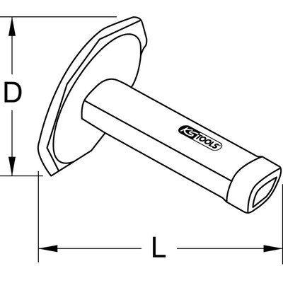 Bild von KS Tools 162.2128 Sicherheitshandgriff für Meißel, Meißel 23x13mm