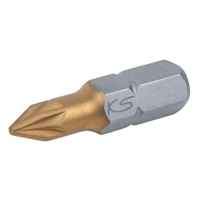 Bild von KS Tools 911.2649 9112649 Kreuzschlitz-Bit PZ 1 Spezialstahl titanbeschichtet C 6.3 5St.