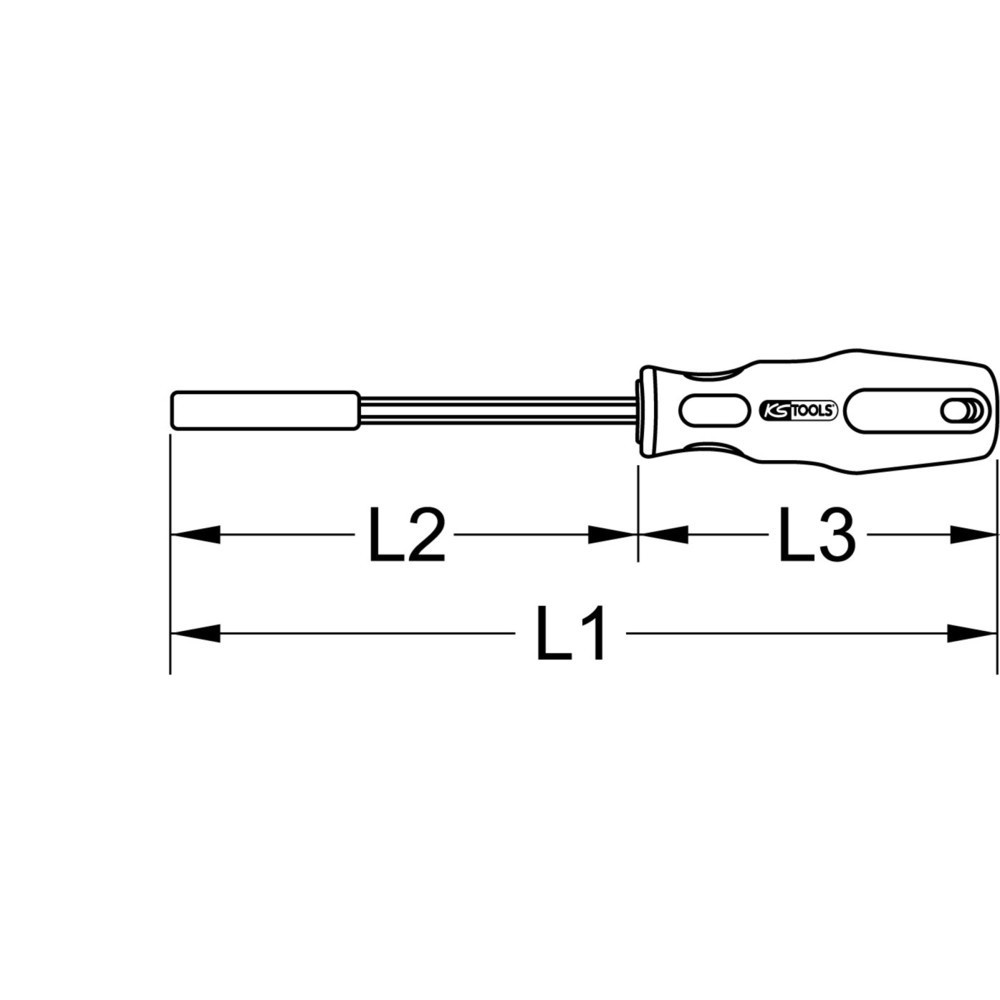 Bild von KS Tools Schraubendreher 1/4" EDELSTAHL Bit-Schraubendreher 153.1050, 153.1050