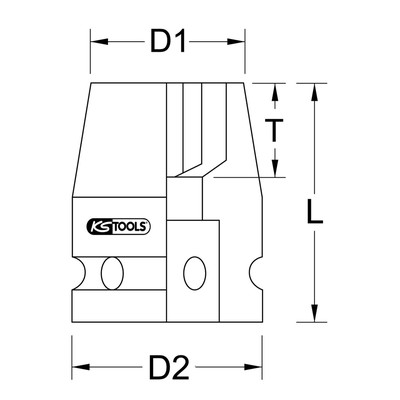 Bild von KS Tools 515.1503 1/4" Sechskant-Kraft-Stecknuss, kurz, 5 mm