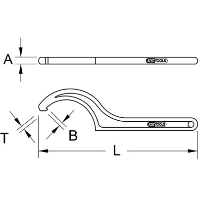 Bild von KS Tools 5171473 517.1473 Hakenschlüssel Schlüsselweite (Metrisch) 20 - 22mm