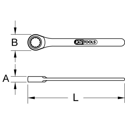 Bild von KS Tools 9641019 964.1019 Einringschlüssel Schlüsselweite (Metrisch) 19mm