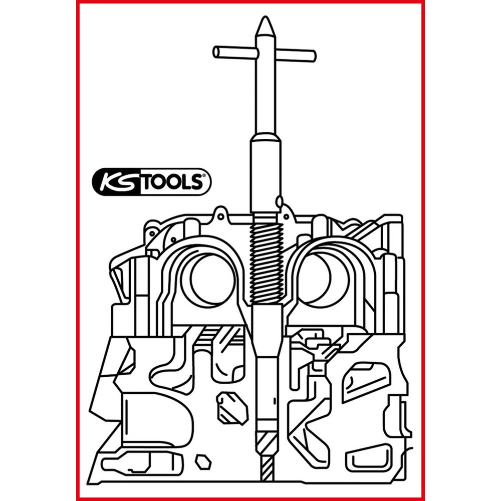 Bild von KS Tools 152.1386 Injektoren-Sitz-Reinigungswerkzeug, BMW M47TU, M57 und M57TU