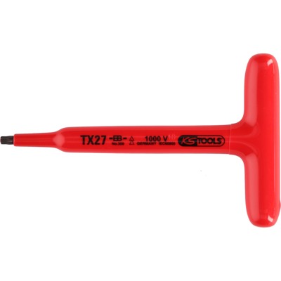 Bild von KS Tools, Sechskantschlüssel, T-Griff-Torx-Stiftschlüssel mit Schutzisolierung, T15, 120 mm