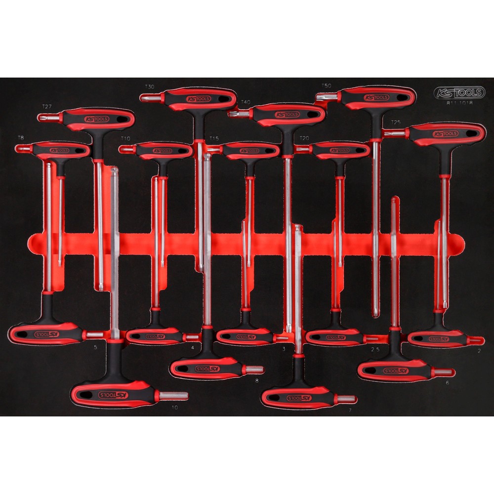 Bild von KS Tools 811.1018 Winkelschraubendreher-Set 2 mm, 2.5 mm, 3 mm, 4 mm, 5 mm, 6 mm, 7 mm, 8 mm, 10mm T