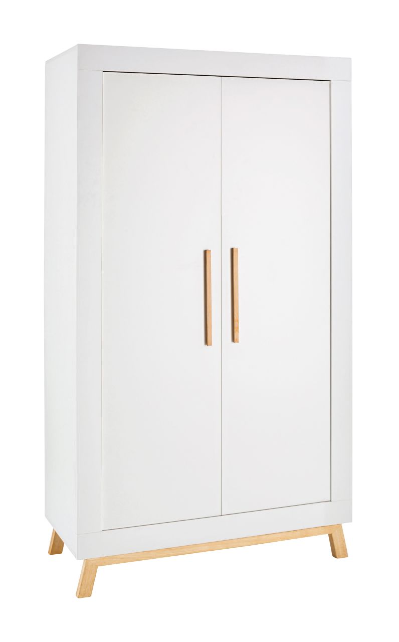 Bild von Schrank 2-trg.- Kleiderschrank Babymöbel Wäscheschrank-Weiß