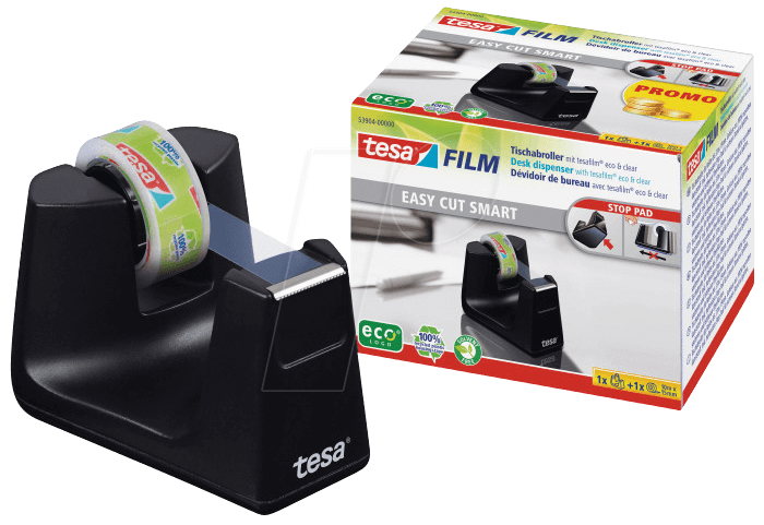 Bild von 6 x Tesa Tischabroller Smart ecoLogo inkl. 1 Rolle Eco & Clear 10m:15m