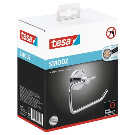 Bild von tesa Smooz WC Papier- Rollenhalter ohne Deckel, verchromt, ohne Bohren