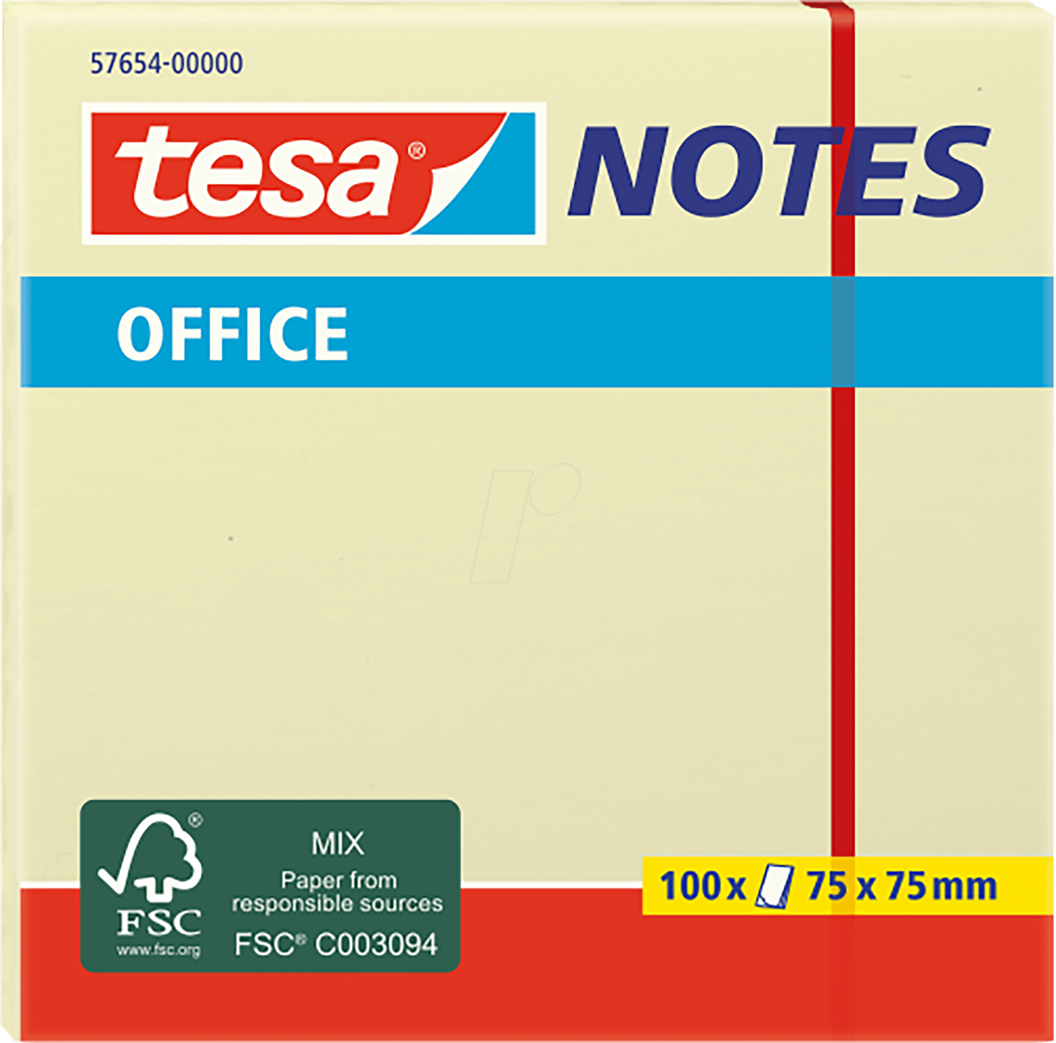 Bild von tesa Notizblock Haftnotiz Office Notes 57654-00000 Notes 75 x 75 mm 100 Bl.