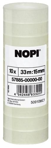 Bild von Klebefilm NOPI® transparent, PP, unsichtbar, Bandgröße (L x B): 33 m x 15 mm