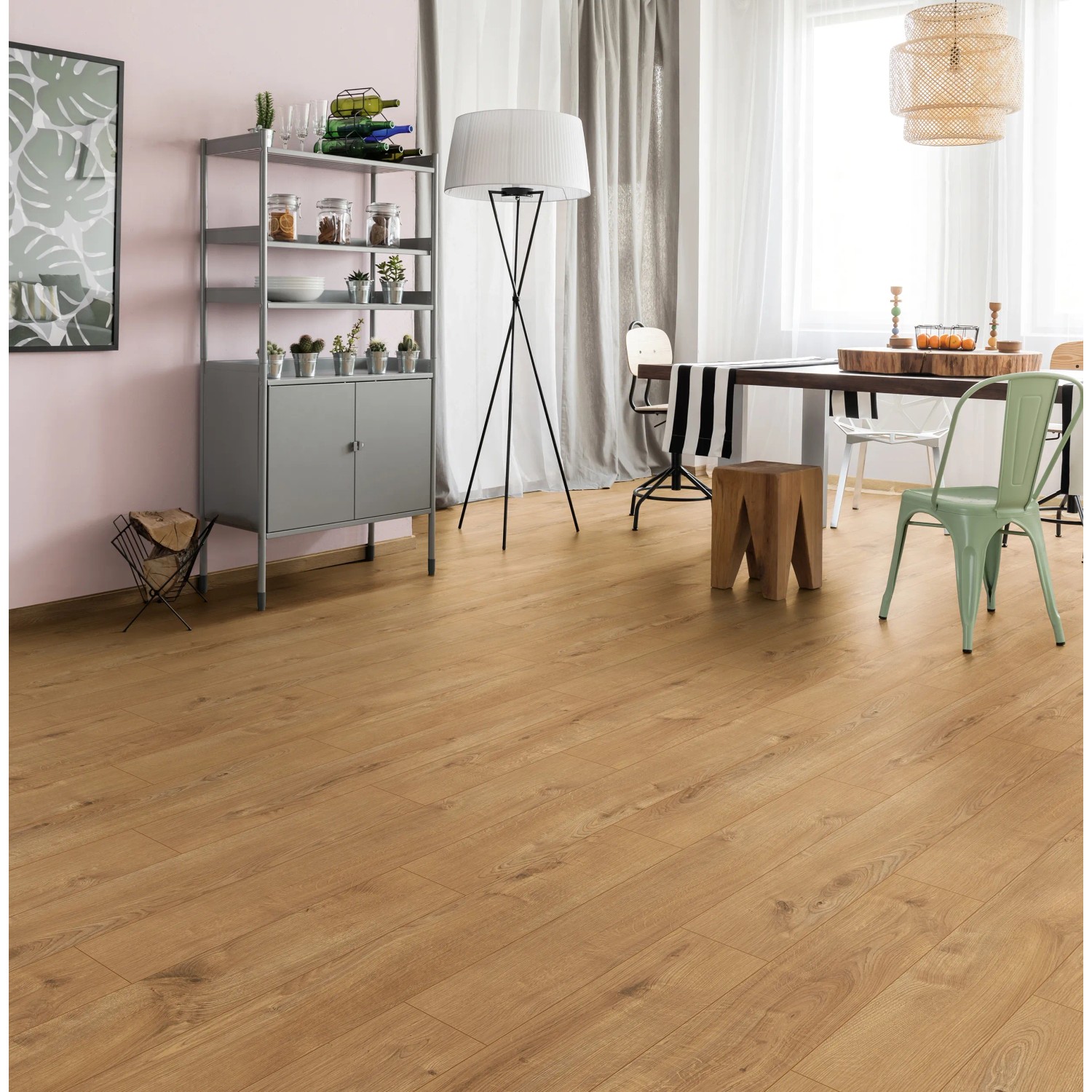 Bild von Kronoflooring Laminatboden Major Oak Braun 19,5 cm x 128,5 cm