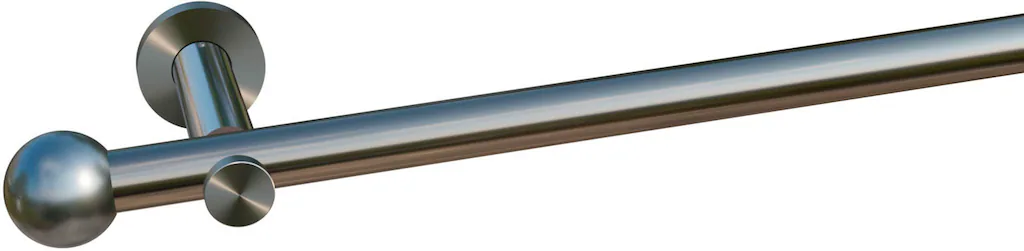 Bild von Gardinenstange INDEKO "Colombes", silber (edelstahlfarben), L:210cm Ø:20mm, Gardinenstangen, Komplett-Set inkl. Montagematerial