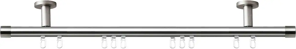 Bild von Gardinenstange INDEKO "Consul", silber (edelstahlfarben), L:260cm Ø:20mm, Gardinenstangen, Innenlauf Komplett-Set inkl. Gleitern und Montagematerial