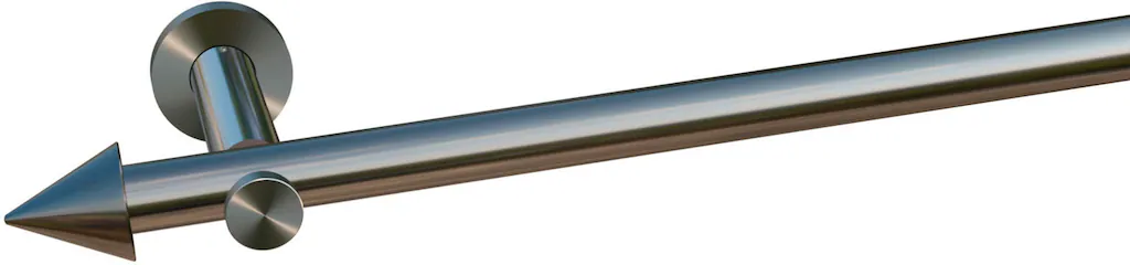 Bild von Gardinenstange INDEKO "Calais", silber (edelstahlfarben), L:330cm Ø:20mm, Gardinenstangen, Komplett-Set inkl. Montagematerial