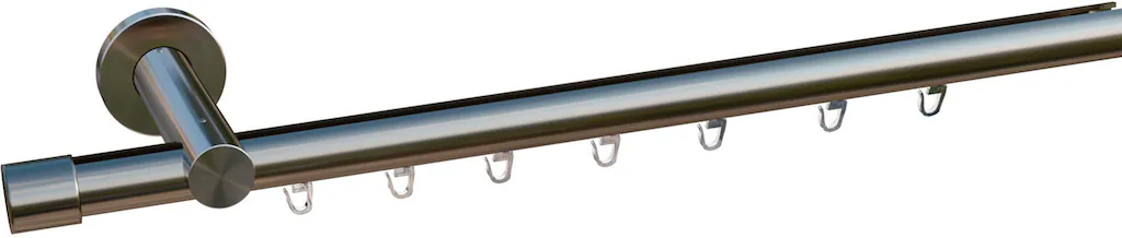 Bild von Gardinenstange INDEKO "Consul", silber (edelstahlfarben), L:380cm Ø:20mm, Aluminium, Gardinenstangen, Innenlauf Komplett-Set inkl. Gleitern und Montagematerial
