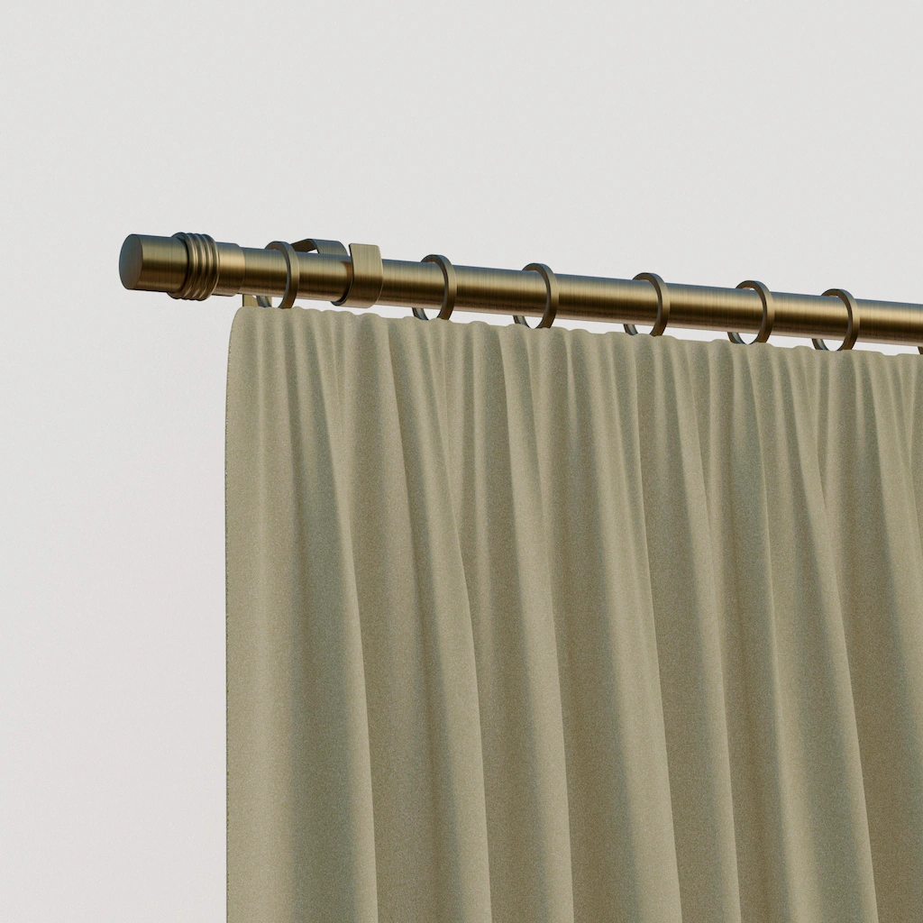 Bild von Gardinenstange INDEKO "Zylinder", gold (altmessingfarben), L:430cm Ø:16mm, Eisen, Gardinenstangen