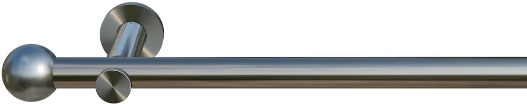 Bild von Gardinenstange INDEKO "Colombes", silber (edelstahlfarben), L:350cm, Eisen, Gardinenstangen