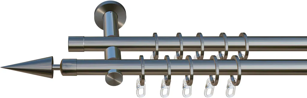 Bild von Gardinenstange INDEKO "Paarl", silber (edelstahlfarben), L:350cm, Eisen, Gardinenstangen
