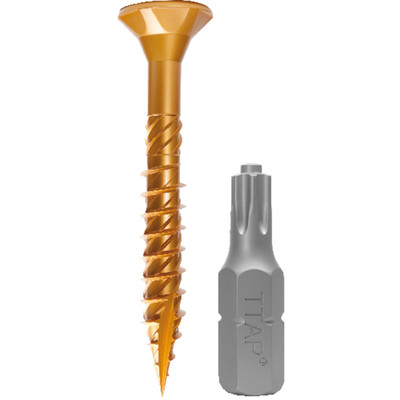 Bild von E-Jet® - Senkkopfschraube 6,0x140 TG zn gelb mit Reibschaft