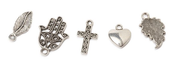Bild von VBS Anhänger Set Charms Mix Give me five, 5er-Set