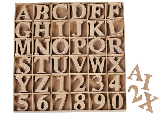 Bild von VBS XXL Deko-Buchstaben Buchstaben- und Zahlensortiment, 4 cm hoch