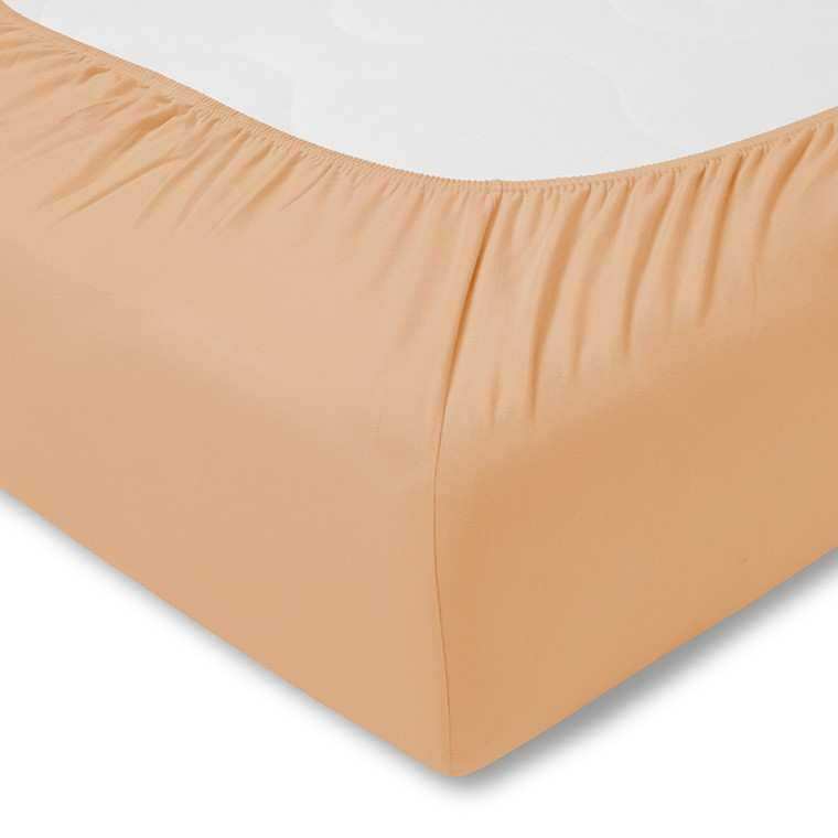 Bild von Estella Baumwolle Feinjersey Spannbettlaken 180x200 cm - 200x200 cm Sand