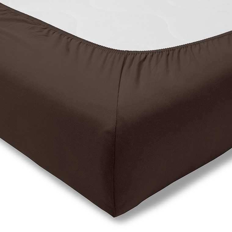 Bild von Estella Baumwolle Feinjersey Spannbettlaken 90x200 cm - 100x200 cm Schoko