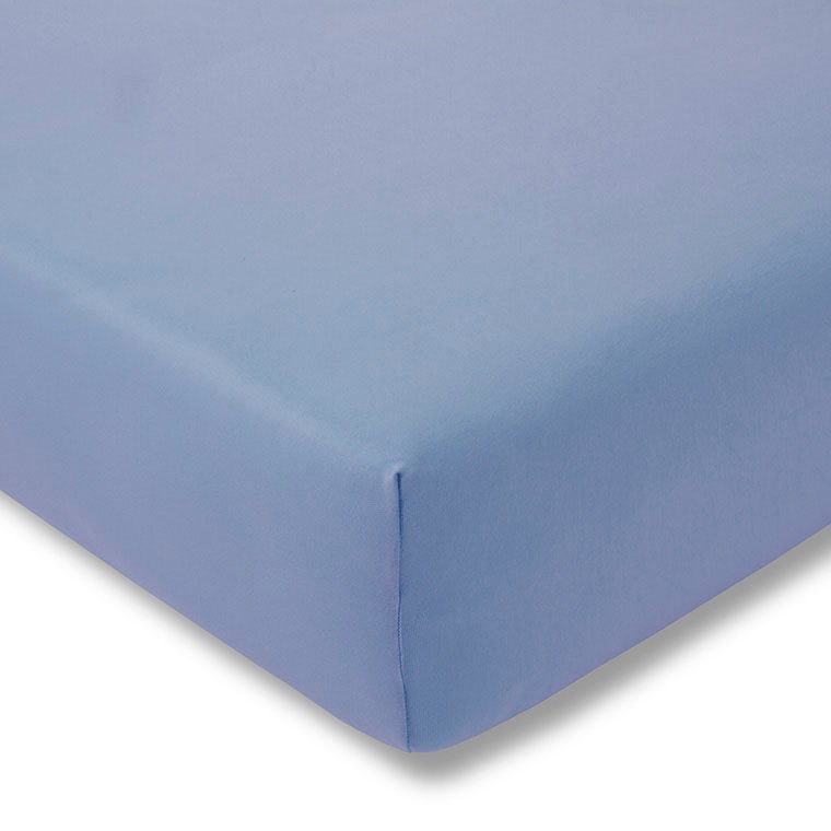 Bild von ESTELLA Spannbetttuch Zwirnjersey | Hellblau | 150x200 cm | passend für Matratzen 140-160 cm (Breite) x 200-220 cm (Länge) | trocknerfest und bügelfrei | 100% Baumwolle | 97% Baumwolle 3% Elastan
