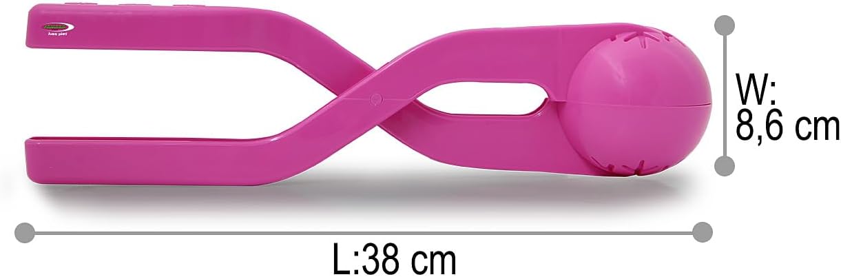Bild von JAMARA 460398 - Snow Play Schneeballzange 38cm - Schneebälle (ca. 7 cm Durchmesser) in Sekunden Formen, nie Wieder kalte Hände, Schneebälle sind fluffig und nicht so hart wie die handgemachten, pink