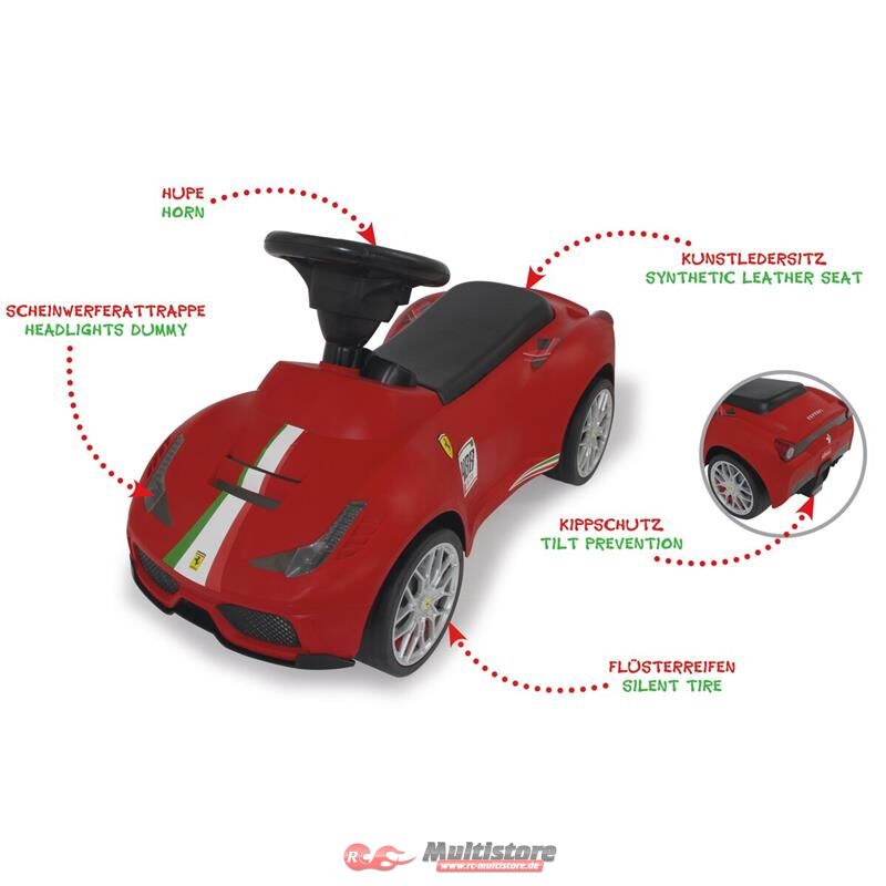 Bild von Jamara Rutscherauto Ferrari 488 rot, Sportwagen, Kippschutz, Rutschfahrzeug, Kinderauto, Kinderfahrzeug