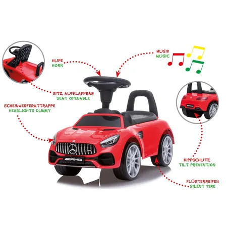 Bild von Jamara Mercedes-AMG GT - Drücken - Auto - Junge - 1 Jahr(e) - 4 Rad/Räder - Schwarz - Rot (460607)