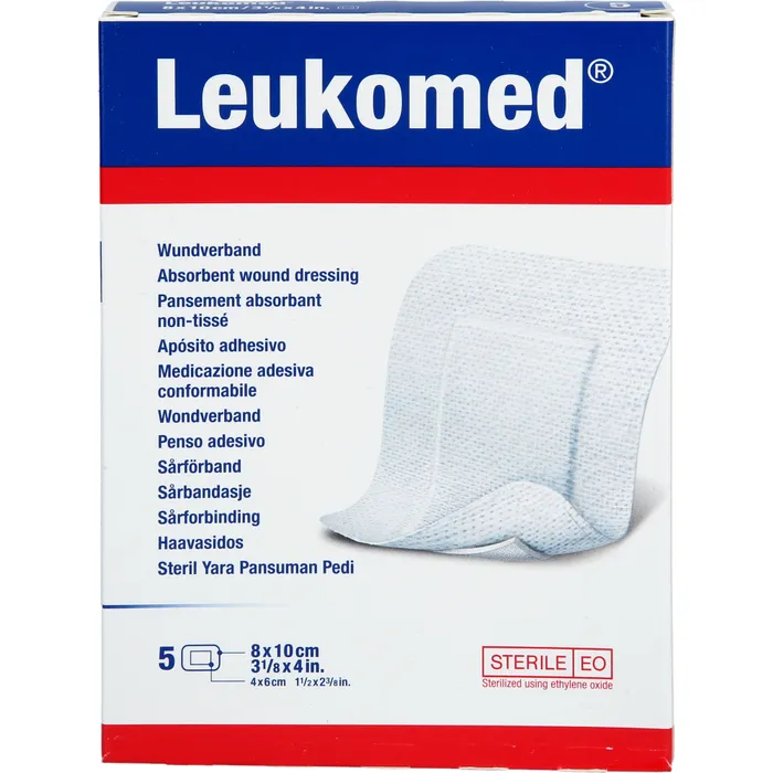 Bild von BSN medical GmbH Wundpflaster LEUKOMED sterile Pflaster 8x10 cm, 5 Stück (5 St., 5x sterile Pflaster 8x10 cm)