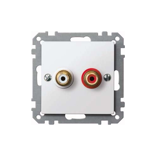Bild von Merten Steckdose pws/gl für Audio Anschluss MEG4350-0319