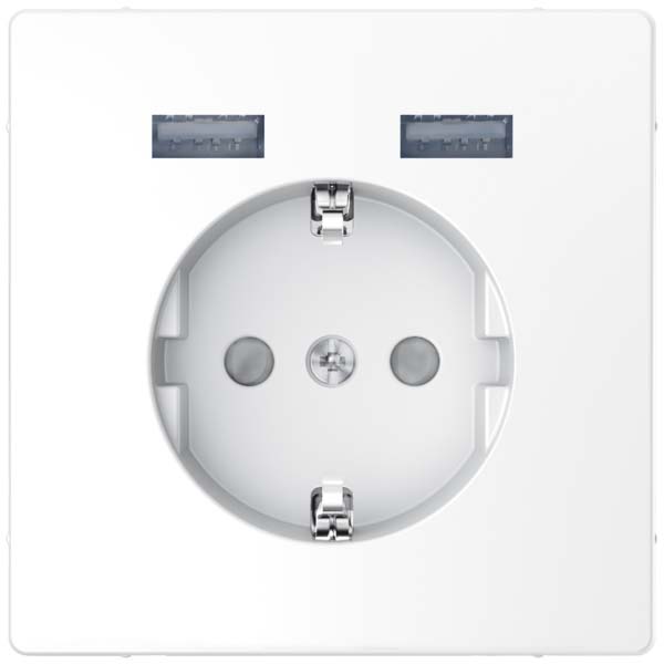 Bild von Schneider Electric Merten MEG2366-6034 Steckdose mit USB Anschluss Typ A+A System Design Anthrazit, Schuko USB Steckdose Unterputz, Schutzkontaktsteckdose, geeignet für Smartphone, Tablet