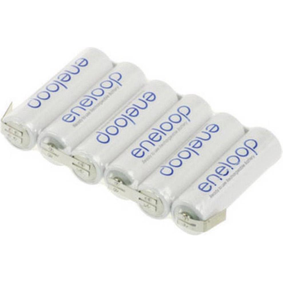 Bild von Panasonic eneloop Reihe F1x6 Akkupack 6x Mignon (AA) U-Lötfahne NiMH 7.2V 1900 mAh