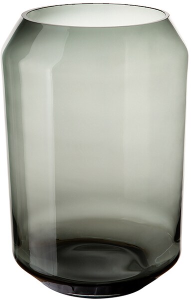 Bild von Fink Dekovase ORELIA Vase/Windlicht - H.38cm x D.26cm - grau - Glas - Wohnzimmer (1x Vase, Windlicht, 1 St., Kerzenleuchter - Windlichthalter), Glas-Kerzenhalter Leuchter - Edle Deko für Ihr Zuhause