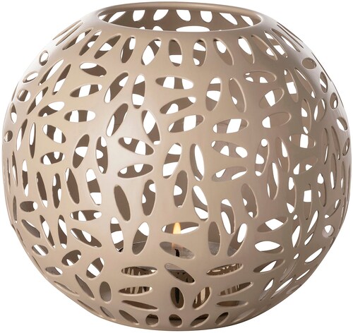 Bild von Fink Windlicht DARIA Windlicht - H.15cm x D.17cm - taupe - Eisen - Wohnaccessoire (Kerzenleuchter - Windlichthalter), Eleganter Kerzenhalter Leuchter - Deko für stilvolle Atmosphäre