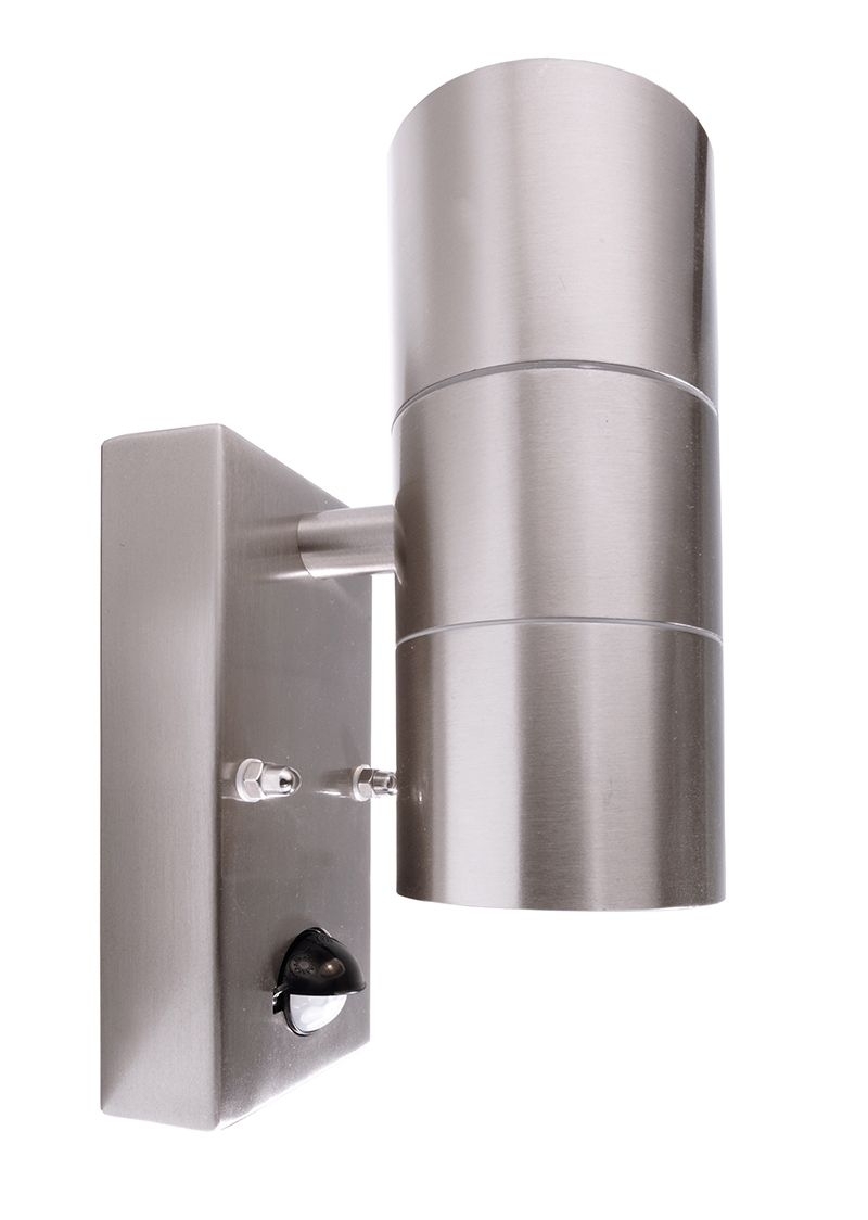 Bild von Deko Light Zilly Up & Down Wandleuchte außen silber IP44 2 flg. GU10 Modern Bewegungsmelder