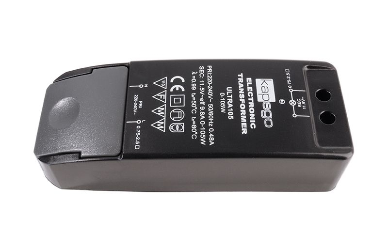 Bild von Kapego Netzgerät, Ultra105, spannungskonstant, dimmbar, Phasenabschnitt, 220-240 V AC/50-60 Hz, 12 V AC 180529