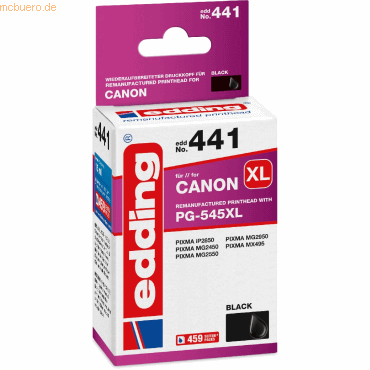 Bild von edding Druckerpatrone kompatibel mit Canon No. 545XL (PG-545XL) black Nachfülltinte (x)