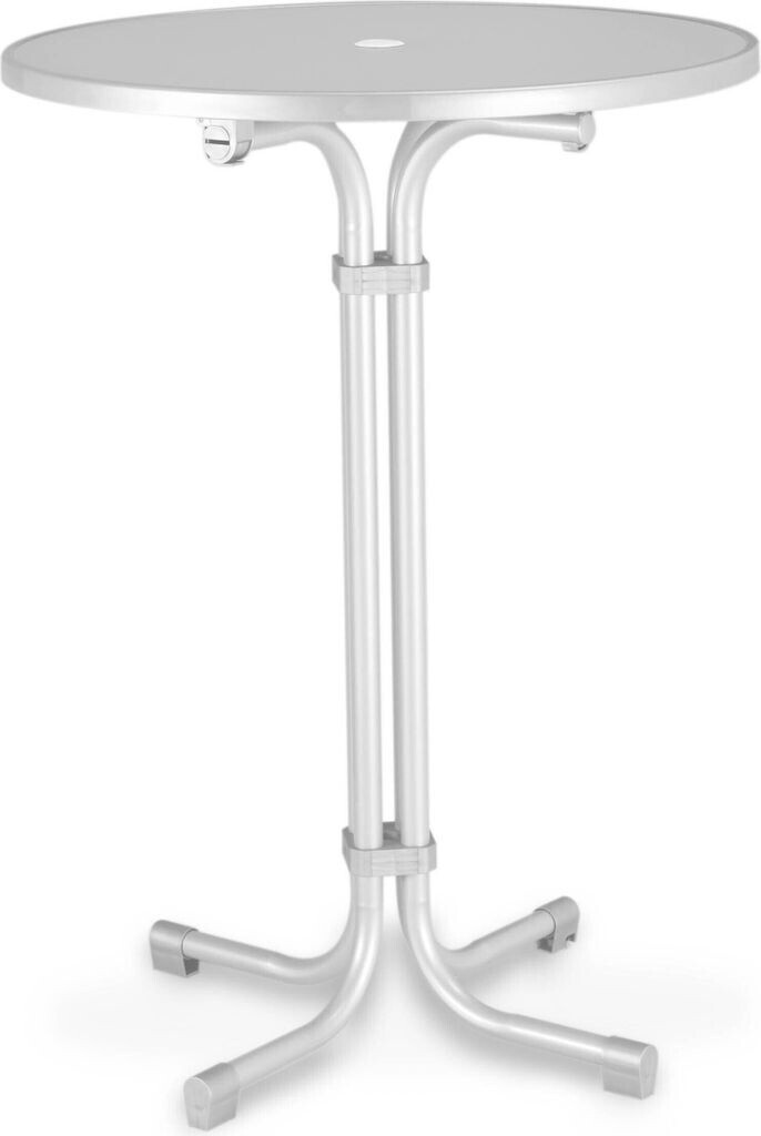 Bild von Best Stehtisch klappbar Multiflex Ø 80cm, Weiß I Runder Bistrotisch I 110cm Tischhöhe I Wetterfest & UV-beständig I Stabiles Stahlrohrgestell
