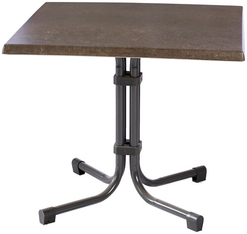 Bild von BEST Klapptisch »Boulevard«, BxHxT: 80 x 72 x 80 cm, Tischplatte: Werzalit - grau