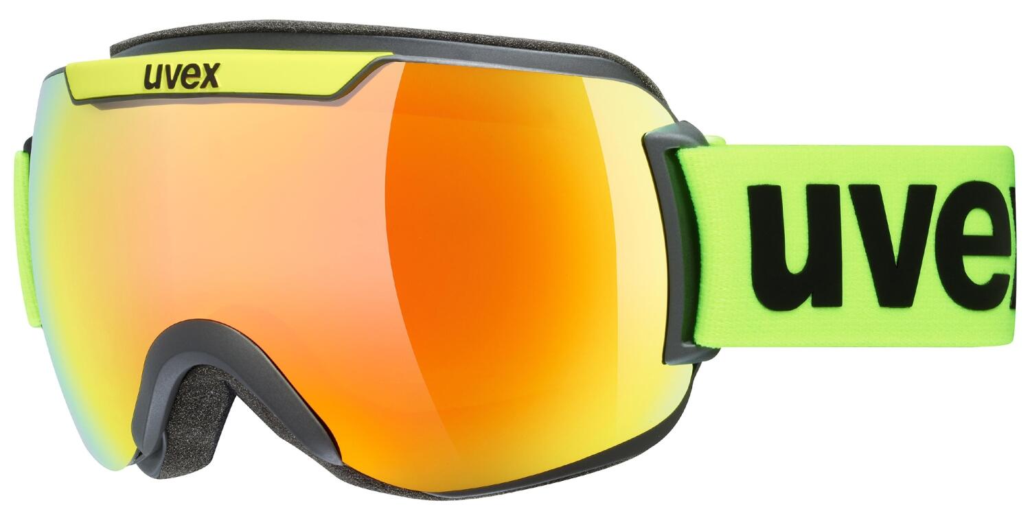 Bild von uvex downhill 2000 CV - Skibrille für Damen und Herren - konstraststeigernd - verzerrungs- & beschlagfrei - black matt-lime/orange-green - one size
