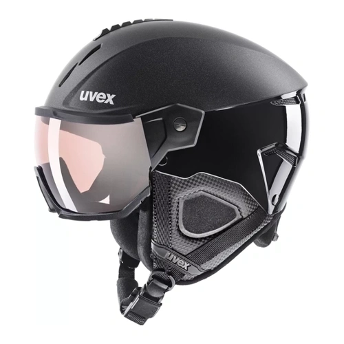 Bild von uvex Instinct Visor Pro Variomatic Skihelm (53-56 cm, 10 rhino, litemirror silver variomatic clear (S1-S2))