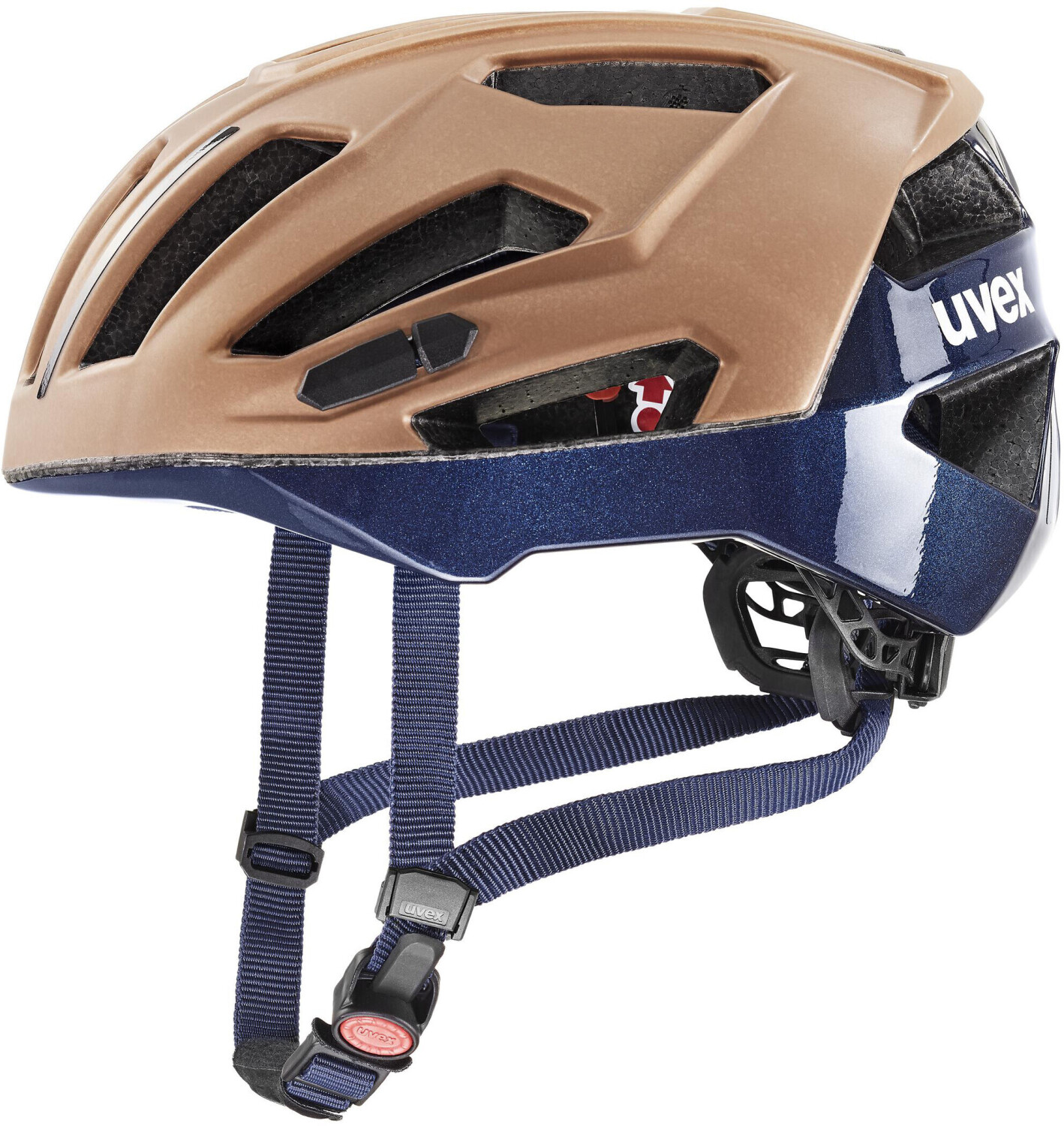 Bild von uvex gravel x - sicherer Performance-Helm für Damen und Herren - individuelle Größenanpassung - optimierte Belüftung - hazel-deep space matt - 52-57 cm
