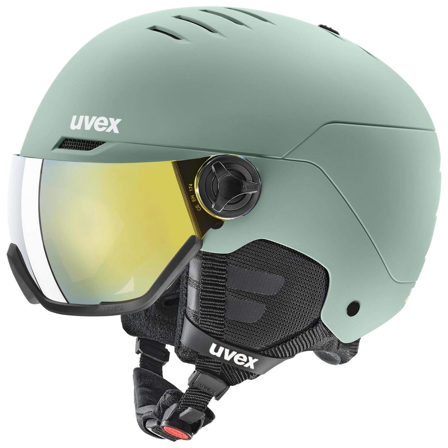 Bild von uvex Wanted Visor Skihelm (58-61 cm, 11 oxid green matt)