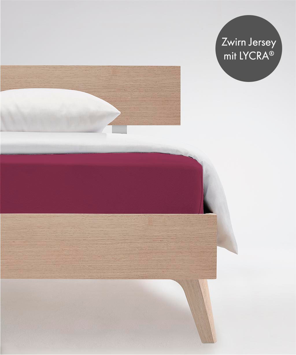 Bild von fleuresse Spannbettlaken Comfort in Gr. 90x200, 140x200 oder 180x200 cm, Mako-Jersey, Gummizug: rundum, (1 Stück), Baumwolle-Elasthan Laken, für Matratzen bis 23 cm Höhe